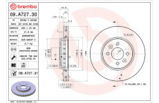 Brzdový kotouč BREMBO 09.A727.31