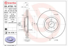 Brzdový kotouč BREMBO 09.A728.10