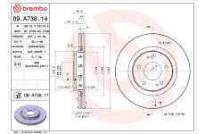 Brzdový kotouč BREMBO 09.A738.11