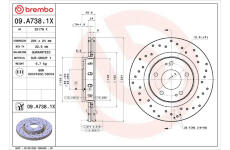 Brzdový kotouč BREMBO 09.A738.1X