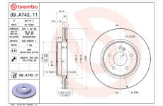 Brzdový kotouč BREMBO 09.A742.11