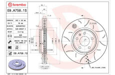 Brzdový kotouč BREMBO 09.A758.1S