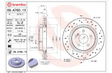 Brzdový kotouč BREMBO 09.A760.1X