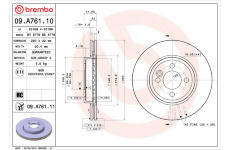 Brzdový kotouč BREMBO 09.A761.10