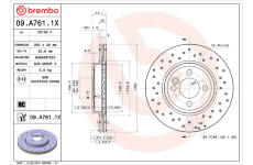 Brzdový kotouč BREMBO 09.A761.1X