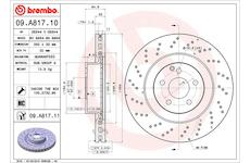 Brzdový kotouč BREMBO 09.A817.10