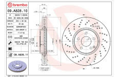 Brzdový kotouč BREMBO 09.A828.11