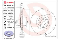 Brzdový kotouč BREMBO 09.A829.21