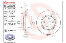 Brzdový kotouč BREMBO 09.A866.10