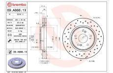 Brzdový kotouč BREMBO 09.A866.1X