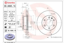 Brzdový kotouč BREMBO 09.A895.1G