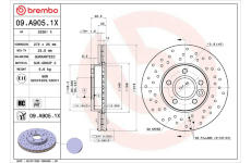 Brzdový kotouč BREMBO 09.A905.1X