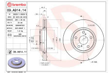 Brzdový kotouč BREMBO 09.A914.11