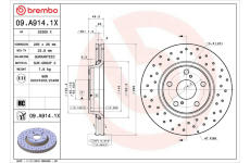 Brzdový kotouč BREMBO 09.A914.1X