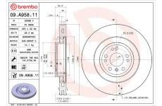 Brzdový kotouč BREMBO 09.A958.11