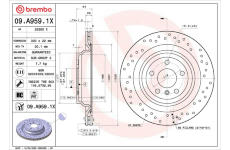 Brzdový kotúč BREMBO 09.A959.1X