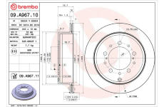 Brzdový kotouč BREMBO 09.A967.11