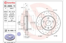 Brzdový kotouč BREMBO 09.A969.1X