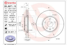 Brzdový kotouč BREMBO 09.A971.11