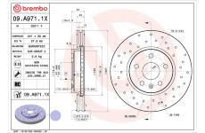 Brzdový kotúč BREMBO 09.A971.1X