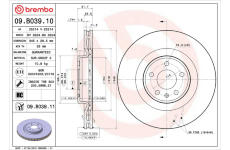 Brzdový kotúč BREMBO 09.B039.11