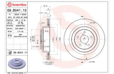 Brzdový kotouč BREMBO 09.B041.10