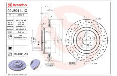 Brzdový kotúč BREMBO 09.B041.1X