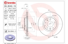 Brzdový kotouč BREMBO 09.B042.10