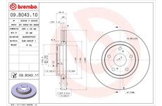 Brzdový kotouč BREMBO 09.B043.10