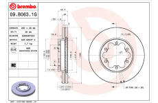 Brzdový kotouč BREMBO 09.B063.1G
