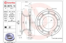 Brzdový kotúč BREMBO 09.B072.10