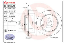 Brzdový kotouč BREMBO 09.B265.11