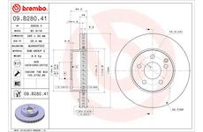 Brzdový kotouč BREMBO 09.B280.41