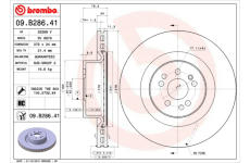 Brzdový kotouč BREMBO 09.B286.41