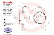 Brzdový kotouč BREMBO 09.B287.41