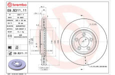 Brzdový kotouč BREMBO 09.B311.11