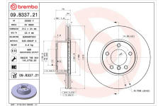 Brzdový kotouč BREMBO 09.B337.21