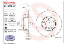 Brzdový kotouč BREMBO 09.B337.2E