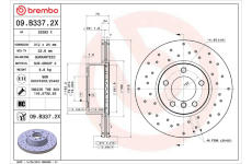 Brzdový kotouč BREMBO 09.B337.2X