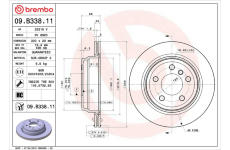 Brzdový kotúč BREMBO 09.B338.11