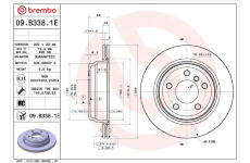 Brzdový kotúč BREMBO 09.B338.1E