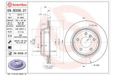 Brzdový kotouč BREMBO 09.B338.21