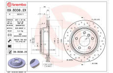 Brzdový kotouč BREMBO 09.B338.2X