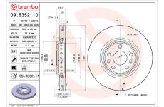 Brzdový kotouč BREMBO 09.B352.11