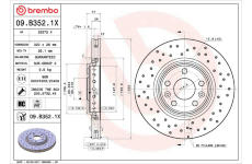 Brzdový kotouč BREMBO 09.B352.1X