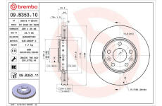 Brzdový kotouč BREMBO 09.B353.11