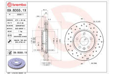 Brzdový kotouč BREMBO 09.B355.1X