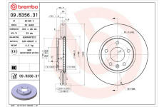 Brzdový kotouč BREMBO 09.B356.31