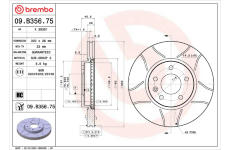 Brzdový kotouč BREMBO 09.B356.75