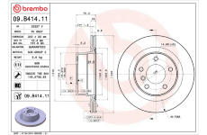 Brzdový kotouč BREMBO 09.B414.11